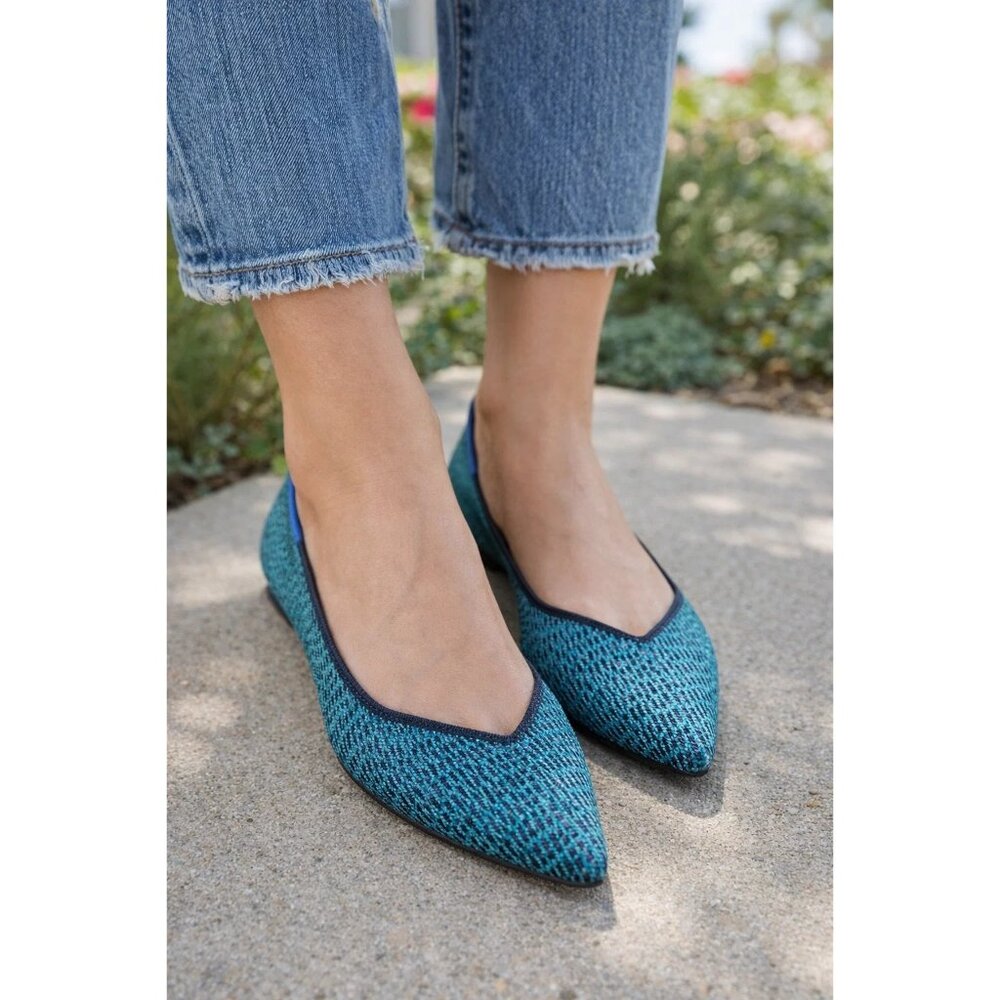 Rothy's size 7 Spruce Python blue Points worn 1 t… - image 8